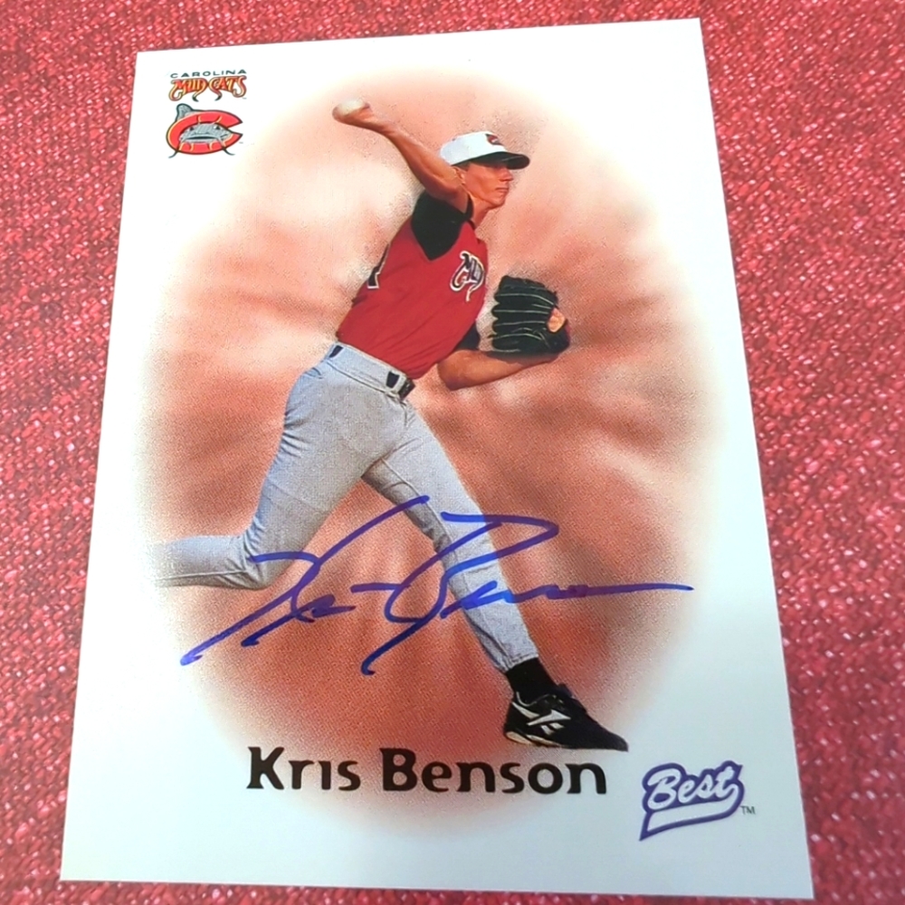 Kris Benson 1998 Best AUTHENTIC AUTOGRAPH Carolina Mud Cats Pittsburgh Pirates.